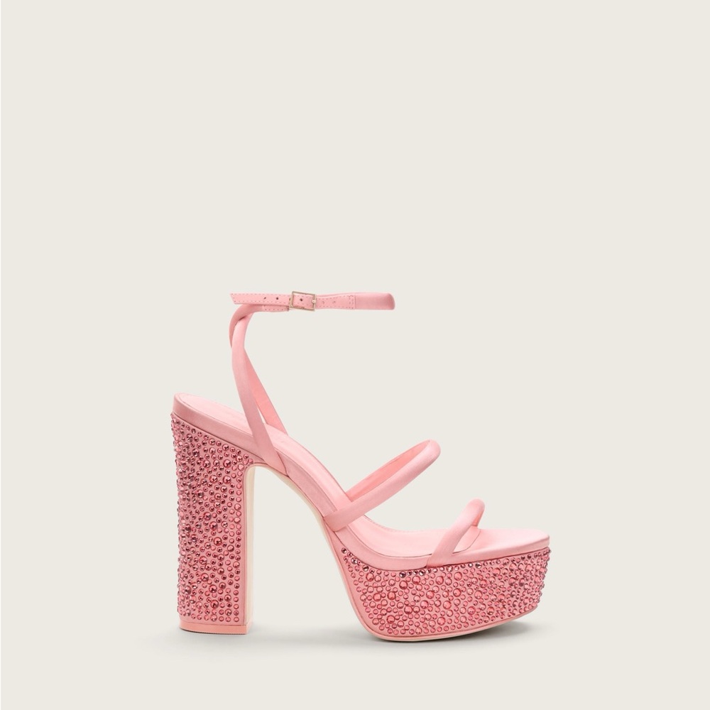 Cult Gaia | Talia Embellished Platform High Block Heel Sandals